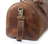 Vintage Big Capacity Men Cow Leather Travel Bag Durable Genuine Leather Tote Travel Bag