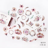 40pcs/lot Old Times Vintage Floral Stickers Set Scrapbooking Stickers For Bullet Journal Planner Diy Crafts Scrapbooking