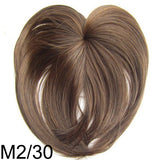 Similler White Black Brown Gold Fake Fringe Clip In Blunt Bangs Synthetic Hair Extensions With High Temperature Fiber