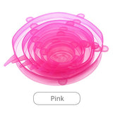 6pcs Silicone Cover Stretch Lids Reusable Airtight Food Wrap Covers Keeping Fresh Cover Kitchen Cooking Cookware Tool