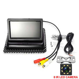 4.3 inch HD Foldable Car Rear View Monitor Reversing LCD TFT Display with Night Vision Backup Rearview Camera for Vehicle