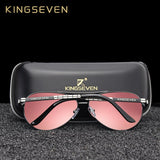 KINGSEVEN Design Men's Glasses Pilot HD Polarized Sunglasses For Men/Women Driving Sun Glasses With Emboss Logo Oculos De Sol