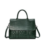 Lady elegant real alligator handbag    black grey green red top-handle bag