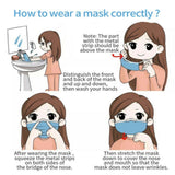100 Pcs Pink Blue Blak White Disposable Protectiv Masks Non-woven 3-layer Face Mask Breathable Elastic Earband  Adult Mouth Mask - shopwishi 