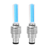 FORAUTO 2PCS Car Wheel LED Light Motocycle Bike Light Tire Valve Cap Decorative Lantern Tire Valve Cap Flash Spoke Neon Lamp