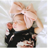 New Baby Girls Headband Toddler Big Bow Hairband Cute Solid Stretch Turban Big Knot Head Wrap Head wear