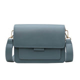 Fashion Woman Shoulder Bag PU Leather Youth Ladies Small Square Bag light Wild Simple Female Daily Messenger Bag Waterproof Blue