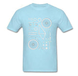 Funny T-shirt Print bicycle MTB T shirts Mountain biker exploded into parts Tee shirt Group Team Clothing tshirt men