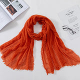 Muslim Women Crinkle Hijab Scarf Soft Solid Cotton Head ScarvesTurban Shawls and Wraps hijab femme musulman kopftuch