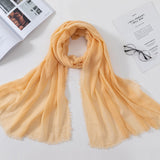Muslim Women Crinkle Hijab Scarf Soft Solid Cotton Head ScarvesTurban Shawls and Wraps hijab femme musulman kopftuch