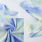 IAMHOTTY   Tie Dye Print Basic Tshirt Shorts Two Piece Set Women Casual Outfits lounge Wear Jogging Femme Biker Shorts Tees Summ