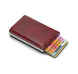 Man Women Smart Wallet Business Card Holder Hasp Rfid Wallet Aluminum Metal Credit Business Mini Card Wallet