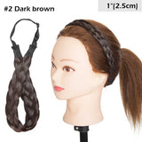 S-noilite Bohemian Plaited Headband Synthetic Braids Hair With Adjustable Belt Hairpiece Hair For Woman Hair Style Accessories