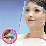 10 Plastic Full Face Shield Cover Anti Oil Spitting Protective Isolation Mask PET Tranparent Dustproof Facial Protection Visor - shopwishi 