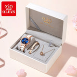 OLEVS Women's Automatic Watch Ceramic Steel Strap Waterproof Mechanical Watches Brand Luxury Ladies Wrist Watch Relogio Feminino