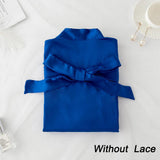 Summer Lace Sleepwear for Bride & Bridesmaid Wedding Robe Gown Solid Embroidery Kimono Bathrobe