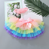 Baby girl tutu skirt 2pcs tulle lace bloomers Newborn infant outfits  Mauv headband flower set Baby mesh bloomer