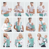 Ergonomic Baby Carrier 0-36M Baby Hipseat Carrier Front Facing  Kangaroo Baby Wrap Sling for Baby Travel