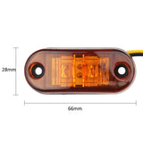 10PCS Warning Lights LEDs Diode Light Trailer Truck Yellow Orange White Red LED Side Marker Lamp 12V 24V