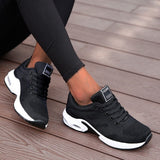 Fashion Women Lightweight Sneakers Running Shoes Outdoor Sports Shoes Breathable Mesh Comfort Running Shoes Air Cushion Lace Up