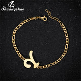 A-Z Letter Jewelry Personalize Initial Bracelets Bangles for Women Stainless Steel Alphabet Charm Bracelet Name Bijoux Pulseiras