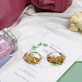 Gold Plated Circle Earrings ensitive Ears Stainless Steel Earring Women's Fashion Simple Style oval Earring Smooth