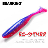BEARKING Ez Shiner 5cm 7.5cm 10cm Wobblers for Hot Carp Fishing Soft Lures Silicone Artificial Double Color Baits