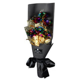 24K Foil Plated Gold Rose Bouquet Proposal Gift Flowers Box Wedding Decor