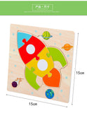 Montessori Games Baby Toys Animals traffic Kids 3D Puzzles Wooden Cartoon Cognition Puzzle Toy Matching Educational Game Gift