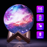 Moon Lamp 3D Moon Night Light Lamp with Stand star Galaxy lamp 3D Lunar Night Light Remote Control 16 Colors for Kids