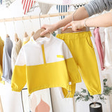 Spring Autumn Children Boys Girls Clothes Suit  Baby Solid Jacket Pants 2Pcs/sets Toddler Active Cotton Clothing Kids Tracksuits