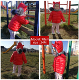 Cute 1- 5y baby girls jacket kids boys Light down coats with ear hoodie spring girl clothes infant children's clothing  for boys