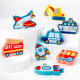 Montessori Educational Wooden Toys Seven in one Number Plate Preschool Children's Fishing Puzzle Baby Early Education Math Toys