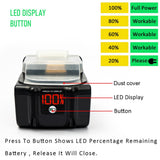 Waitley BL1850 18V 5.0Ah Replacement Battery for Makita Power Tool 5000mah BL1840 BL1860 Battery with LED Power Display 18 v 5A