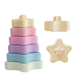Silicone Baby Teether Building Block Montessori Toys Educational Shapes Wooden Toys For Kids Educational Games Educational Toys