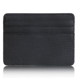 TRASSORY Small Mini Travel Lizard Pattern Leather Bank Business Id Card Holder Wallet Case For Men Women With Id Window