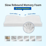 Memory Foam Bed Orthopedic Pillow Neck Protection Slow Rebound Memory Pillow Butterfly Shaped Health Cervical Neck Size 60/50 cm