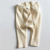 Baby Boys Girls Solid Leggings Toddler Ribbed Pp Pants Little Boy Casual Harems Pants Kids Trousers Bottoming Pant