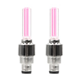FORAUTO 2PCS Car Wheel LED Light Motocycle Bike Light Tire Valve Cap Decorative Lantern Tire Valve Cap Flash Spoke Neon Lamp