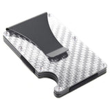 Gemeer Carbon Fiber Credit Card Holder RFID Non-scan Metal Wallet Purse Male Business Card Holder Carteira Masculina Billetera
