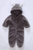 0-12M Autumn Winter Newborn Rompers Baby Fleece Jumpsuit Hoodies Jumpsuit Baby Girls Boys Romper Newborn Toddle Baby Overalls - shopwishi 