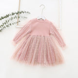 Bear Leader Girls Clothes Long Sleeves Cartoon Embroidery Female Children's Dresses