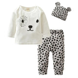 3Pcs Newborn Baby Girls Clothes Set Letter You Make Me Smile Long Sleeve Tops Casual Pants and Headband Infant Clothing Outfits