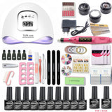 Nail Set for Nail 20 Kinds Nail Polish Kit with 20000RPM Nail drill Machine Nail lamp Acrylic Kit Nail Art Tools Nail Art Set