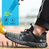 Safety  Shoes Men And Women Steel Toe Air Safety Boots Anti-Puncture Work Sneakers Breathable Shoes