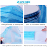 10/100/200PCS Mouth Masks 3 layer safe Filter Face mask Anti-pollution Disposable Non Woven Masks Breathable Protective mask - shopwishi 