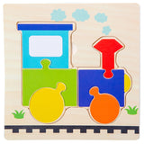 Montessori Games Baby Toys Animals traffic Kids 3D Puzzles Wooden Cartoon Cognition Puzzle Toy Matching Educational Game Gift