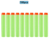 100pcs For Nerf Bullets EVA Soft Hollow Hole Head 7.2cm Refill Bullet Darts for Nerf Toy Gun Accessories for Nerf Blasters