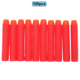 100pcs For Nerf Bullets EVA Soft Hollow Hole Head 7.2cm Refill Bullet Darts for Nerf Toy Gun Accessories for Nerf Blasters