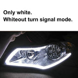 ANMINGPU 1pair Bright Flexible DRL LED Strip Turn Signal White Yellow Sequential LED Daytime Running Lights for Cars Headlight